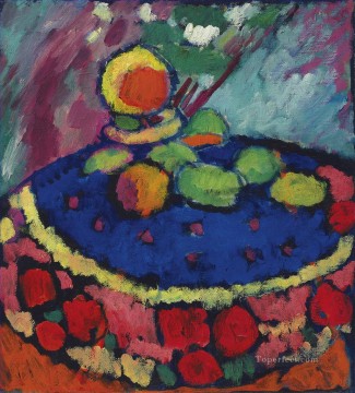 Artworks in 150 Subjects Painting - a round table Alexej von Jawlensky modern decor still life